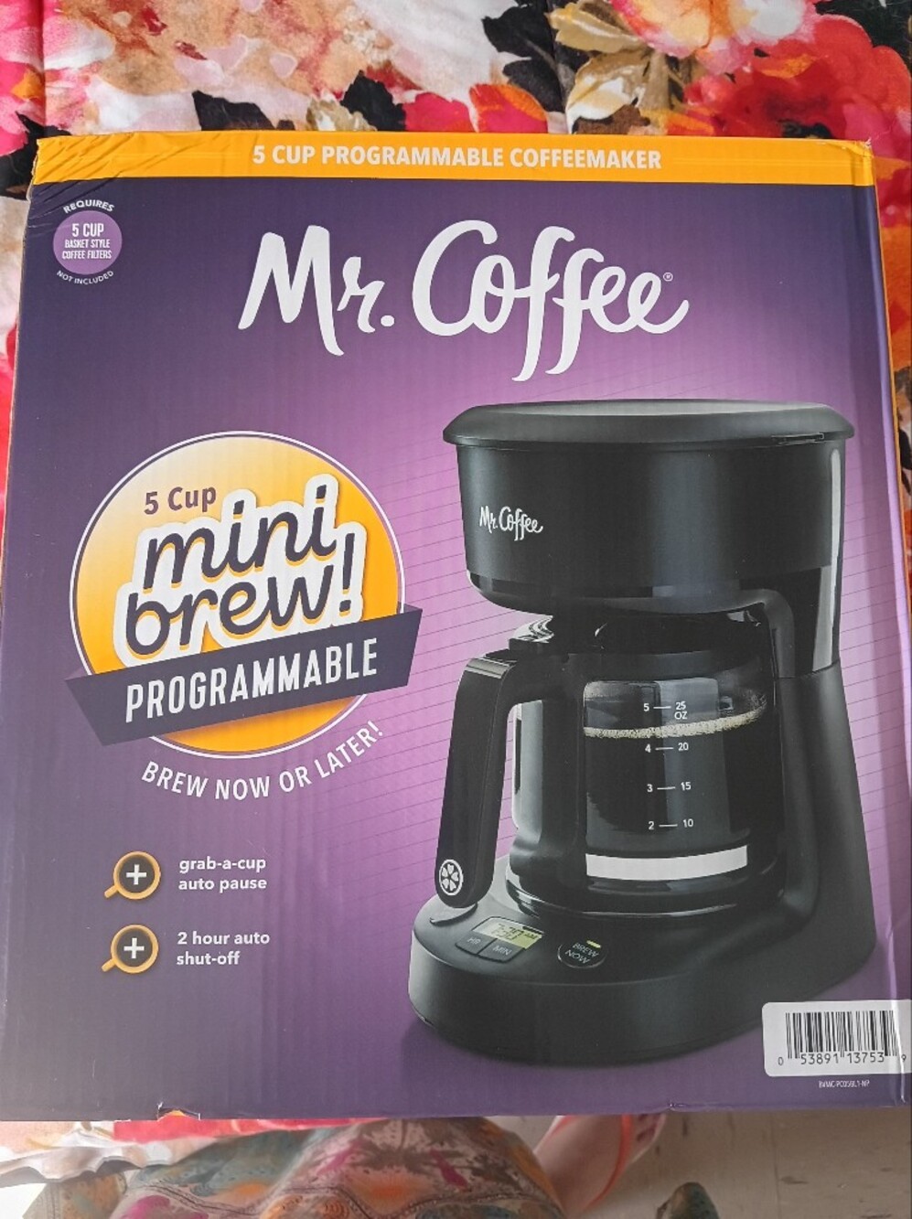 Mr. Coffee 5-Cup Mini Brew Programmable Coffee Maker - Black